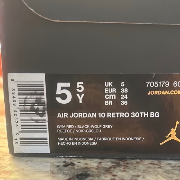 AIR JORDAN 10 RETRO 30th BG size 5.5Y NEW! - Picture 6 of 7